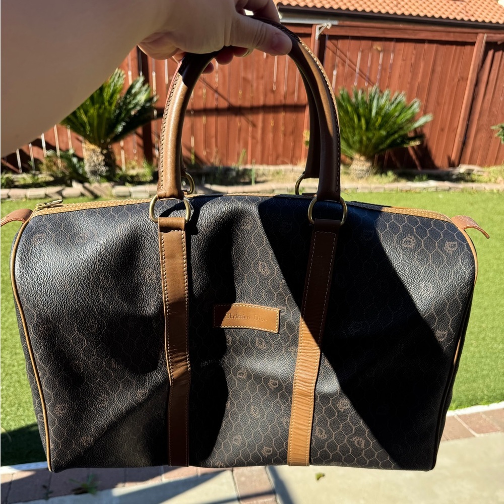 VINTAGE Christian Dior Honeycomb Travel Bag